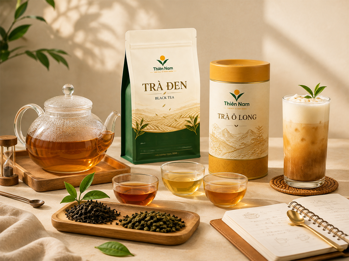 Nền trà và kiến thức nguyên liệu Thiên Nam