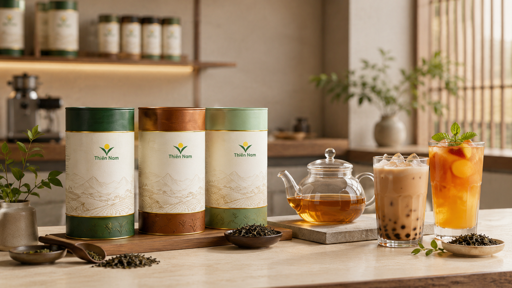 Các dòng trà Thiên Nam dành cho quán và đối tác